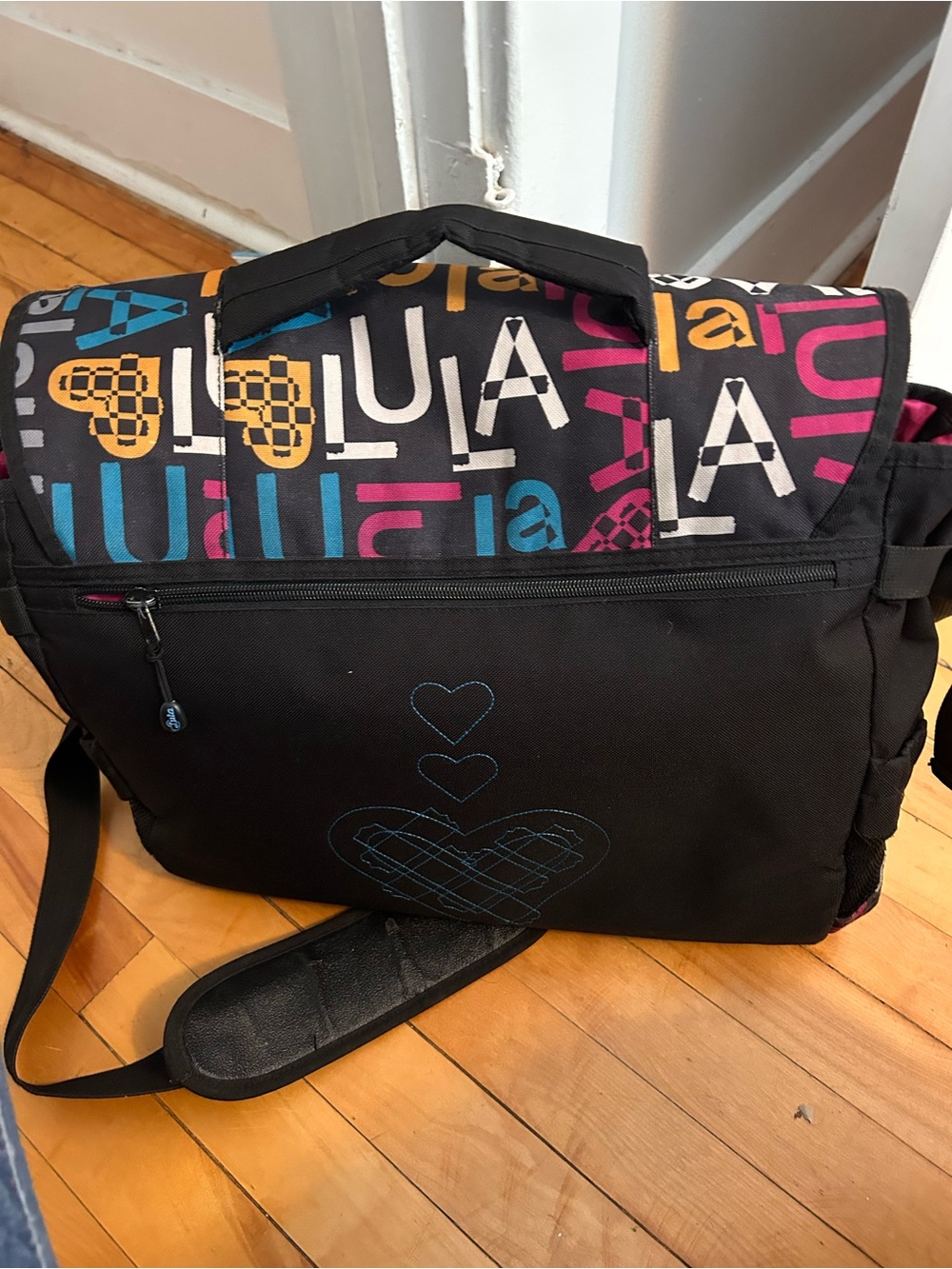 Lula Colorful Graffiti Print Messenger Bag — Crossbody - Picture 2 of 4